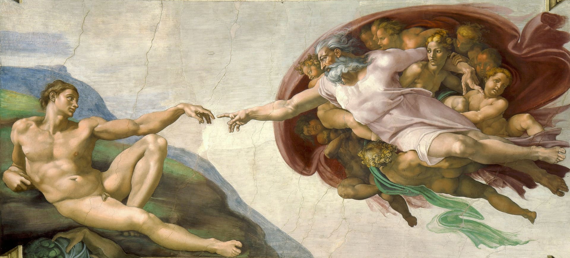 The Creation of Adam — Michelangelo, Sistine Chapel ceiling (c.1512)